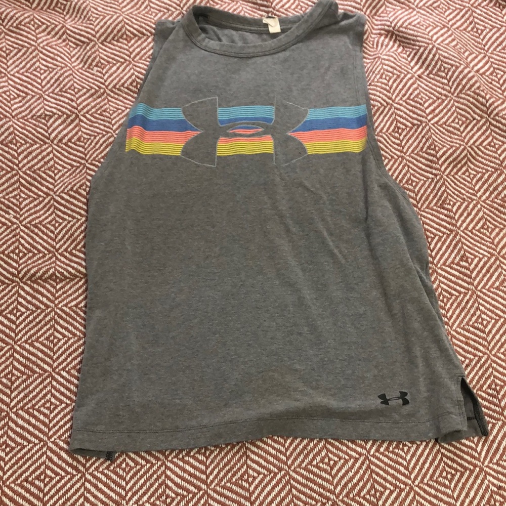 Under armor gray tank top